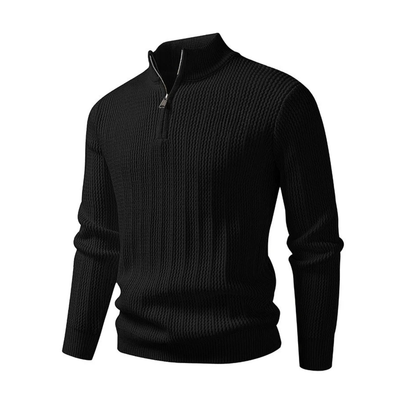 Half Zip Stand Collar Sweater