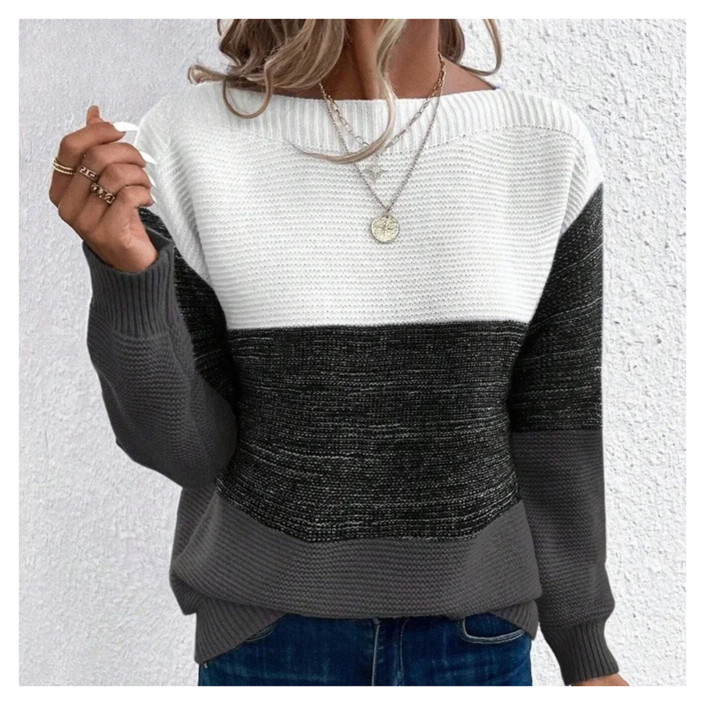 Colorblock Knit Sweater