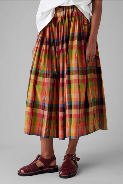 Corte Pleated Check Skirt