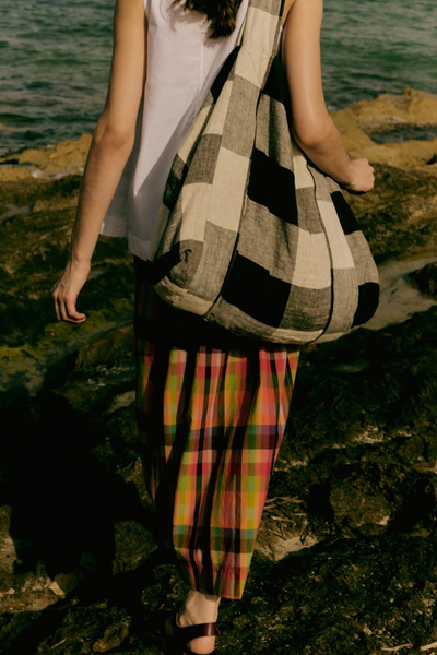 Corte Pleated Check Skirt