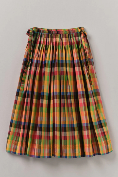 Corte Pleated Check Skirt