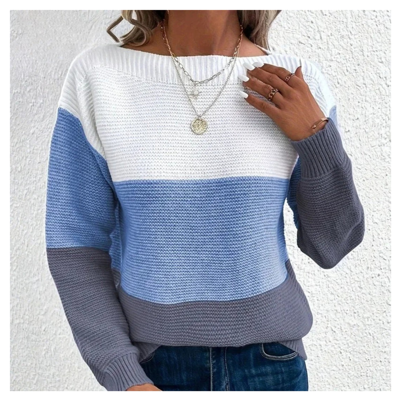 Colorblock Knit Sweater
