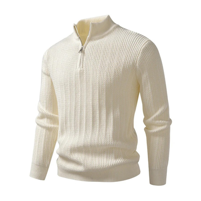 Half Zip Stand Collar Sweater
