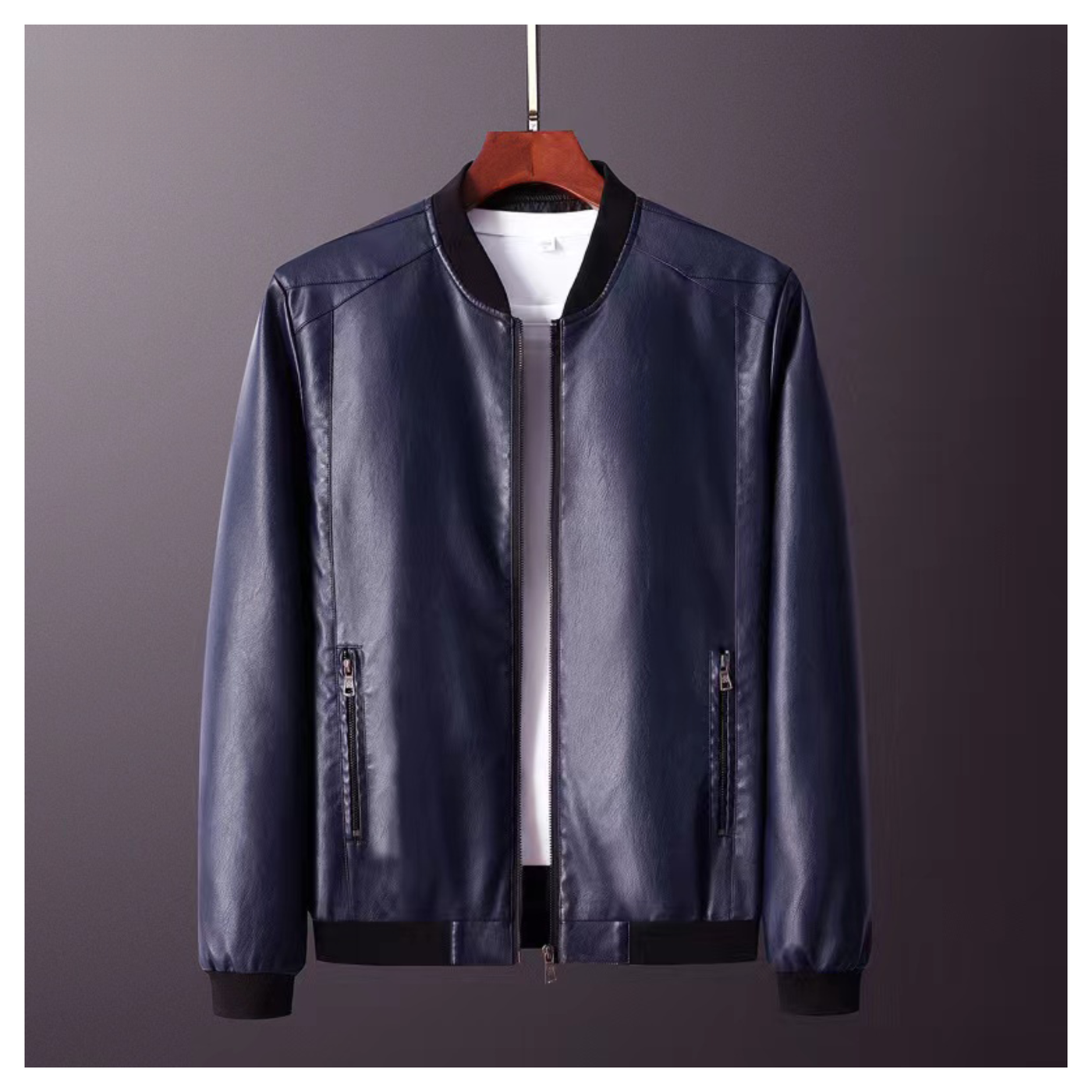 Classic Leather Bomber Jacket