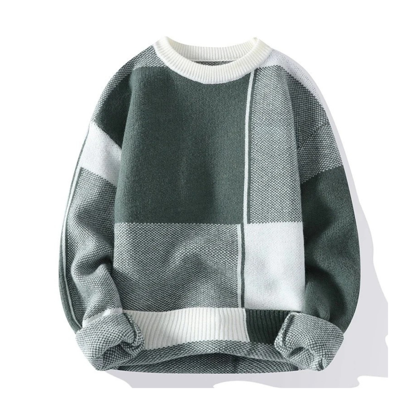 Geometric Crew Neck Sweater