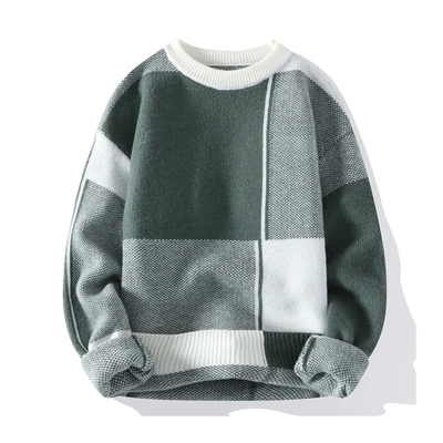 Geometric Crew Neck Sweater