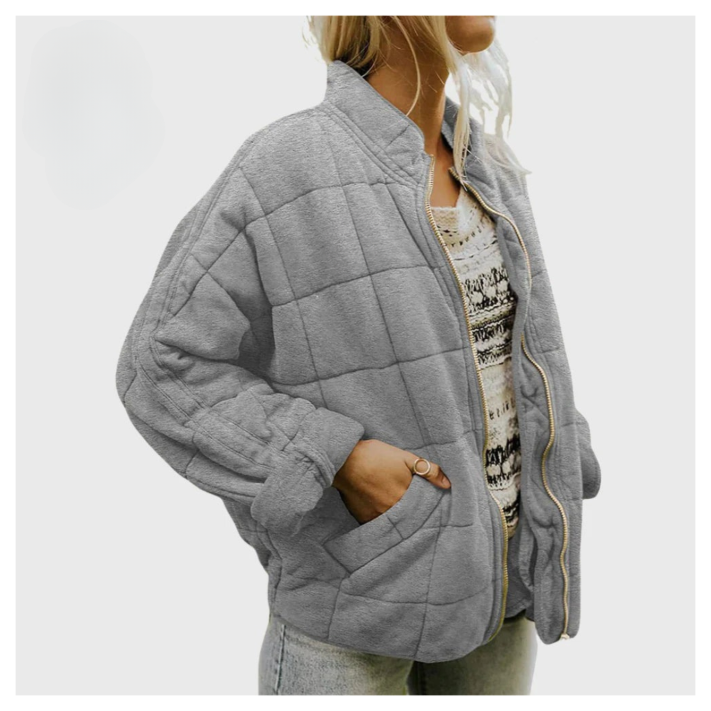 Quilted Oversized Jacket
