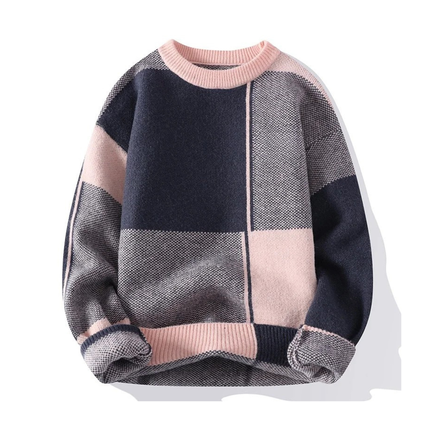 Geometric Crew Neck Sweater