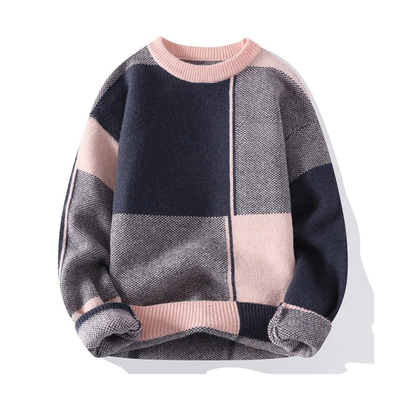 Geometric Crew Neck Sweater