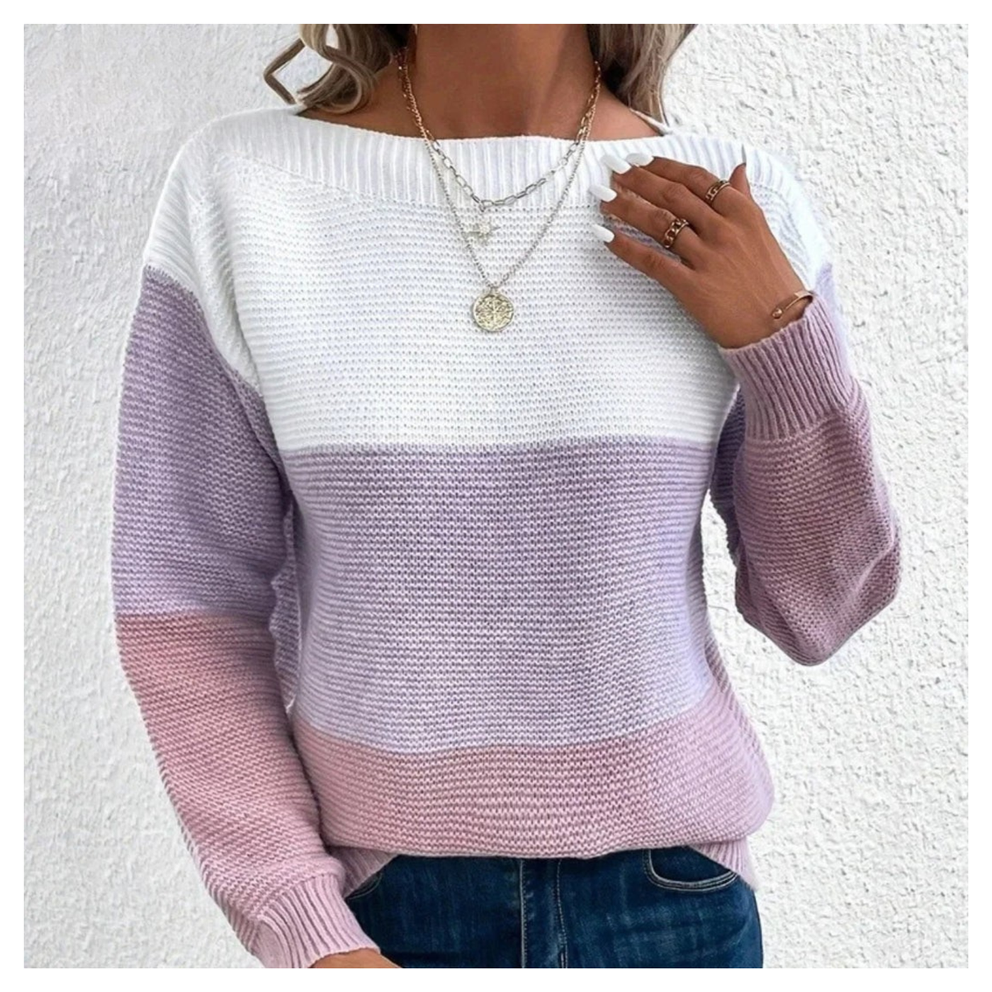 Colorblock Knit Sweater