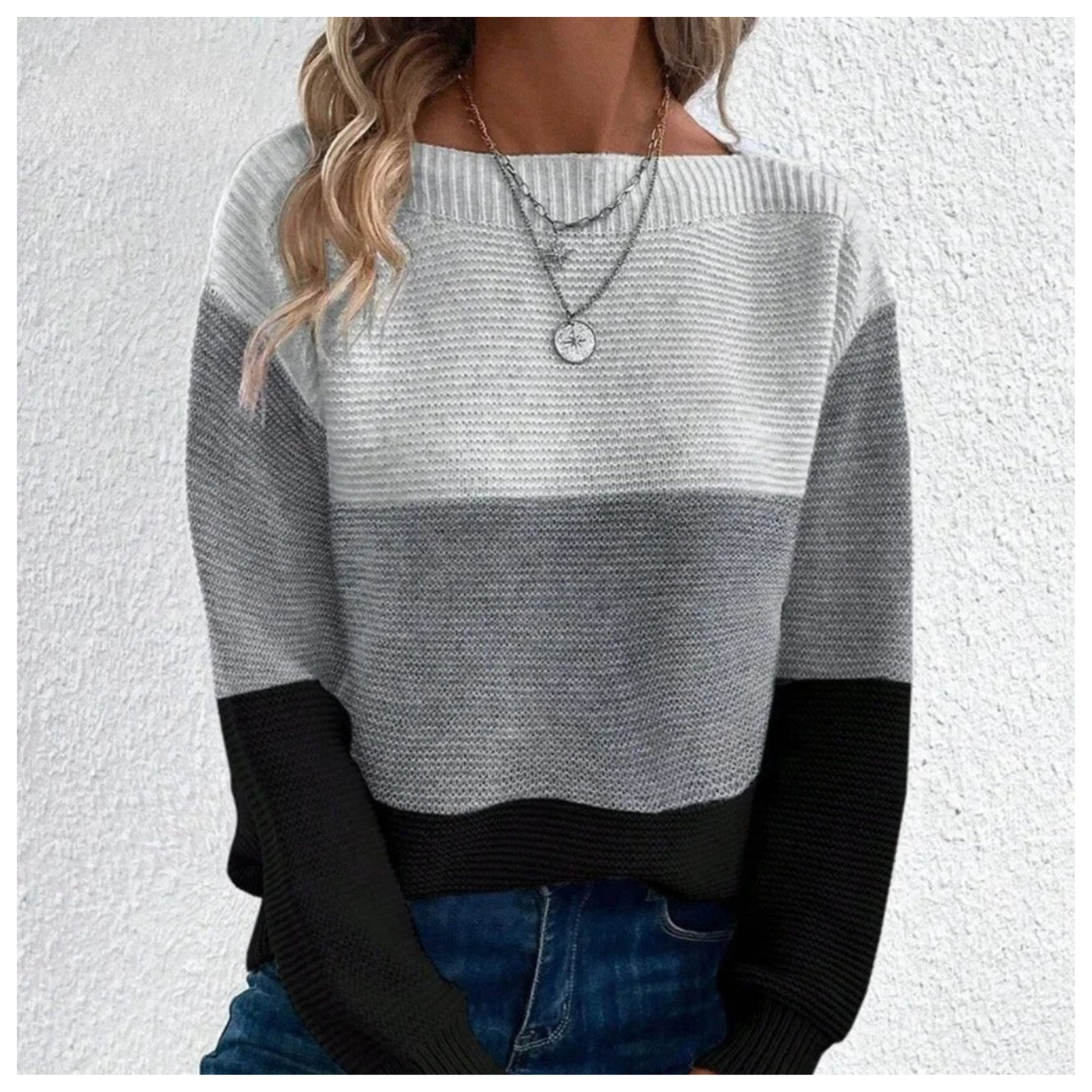Colorblock Knit Sweater