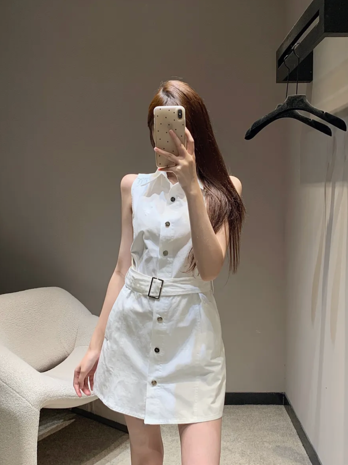 Sleeveless Button-Up Dress