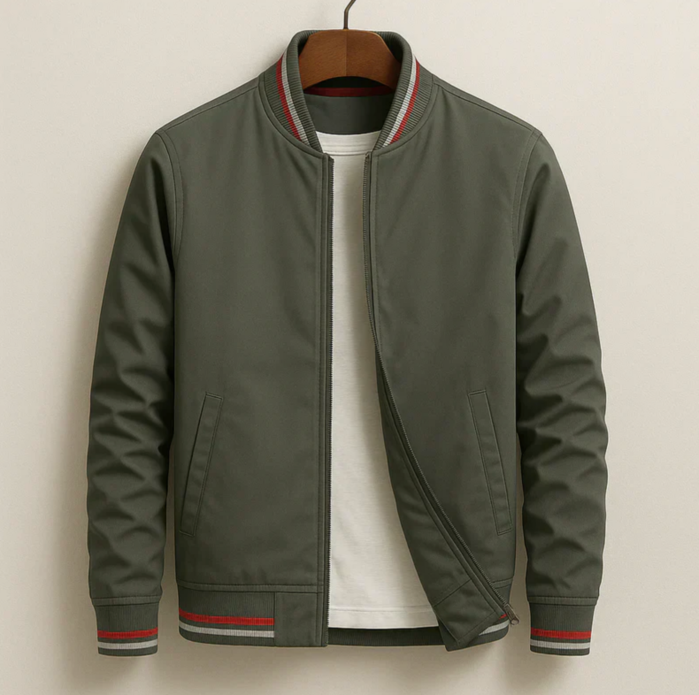 Striped Bomber Jacket