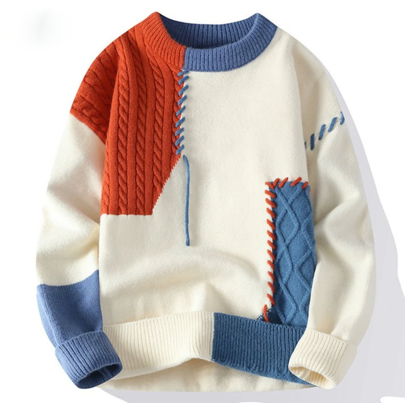 Patchwork Casual Sweater
