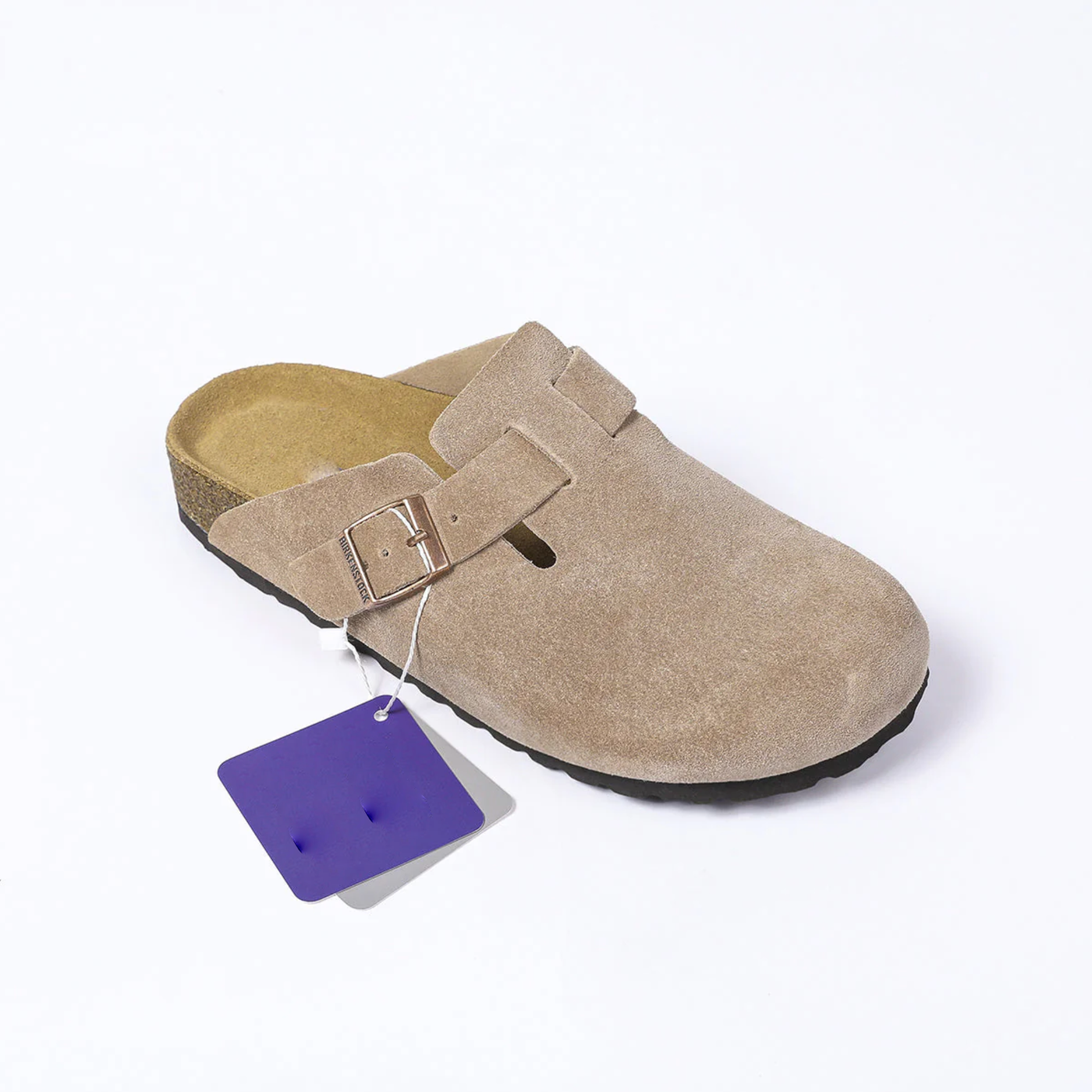 Classic Suede Clogs Taupe