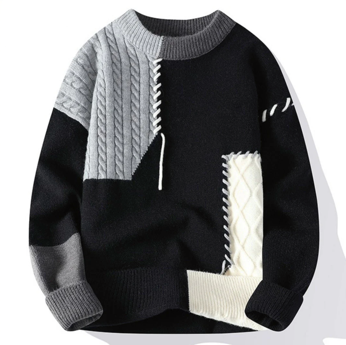 Patchwork Casual Sweater