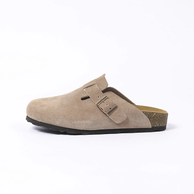Classic Suede Clogs Taupe