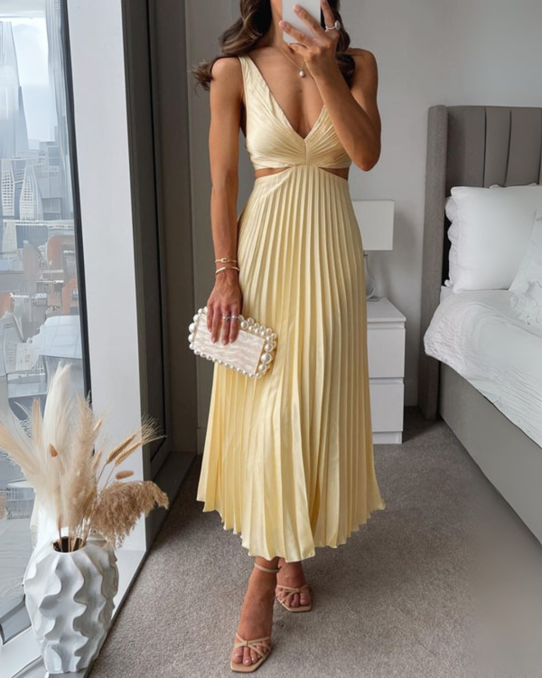 Lily Satin Sculpt Maxi Dress