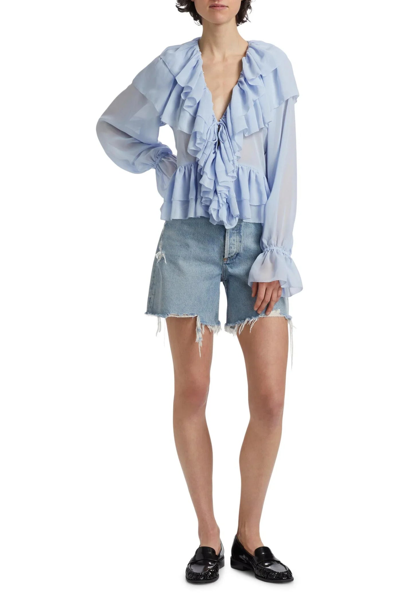 Soraya Sculpt Ruffle Shirt